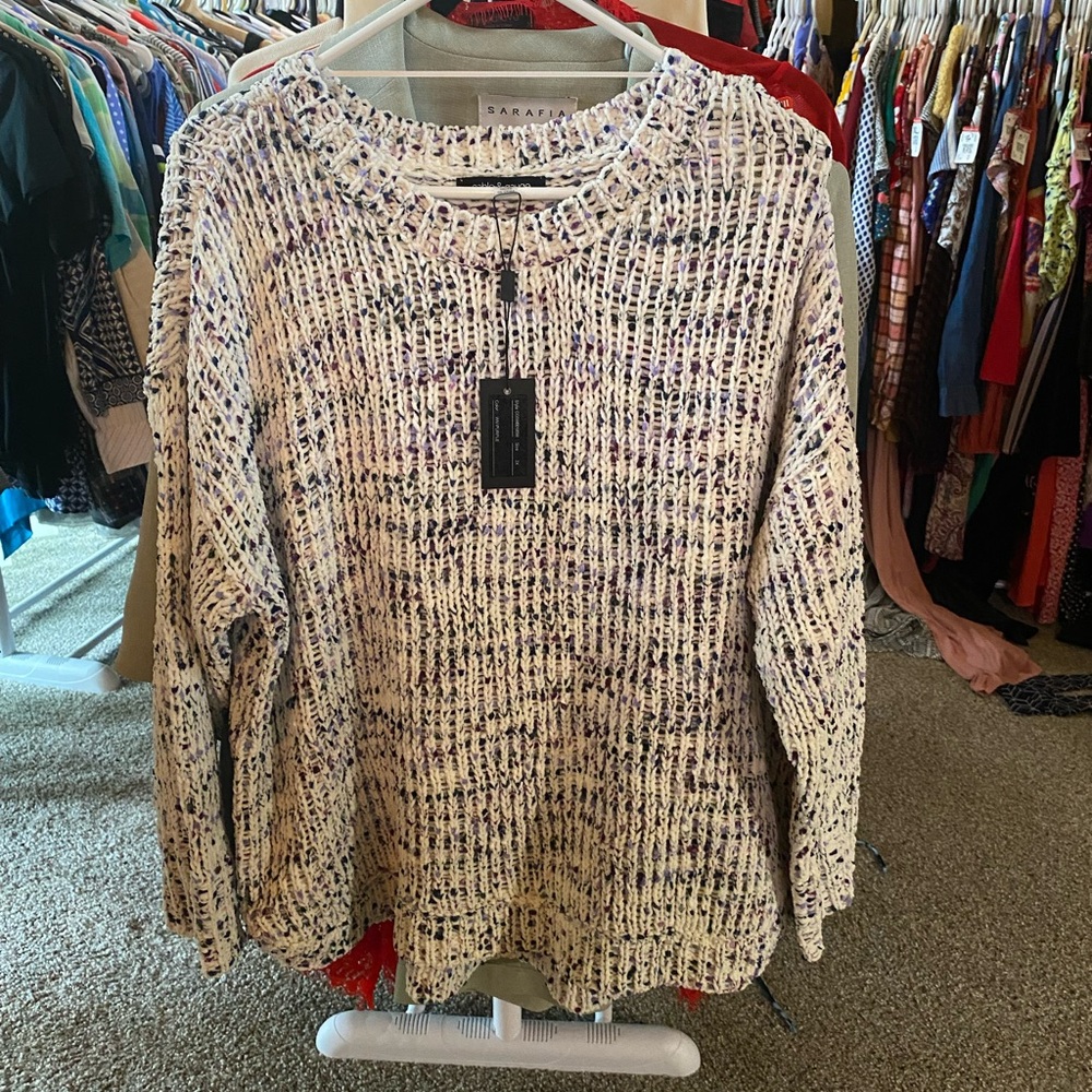 NWT Cable & Gauge Chunky Crew Neck Knit Sweater